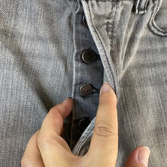 Levi's 501 Jeans Men's 36x 30 Sz Grey Button Fly Grey Straight Leg Classic - Picture 5 of 14